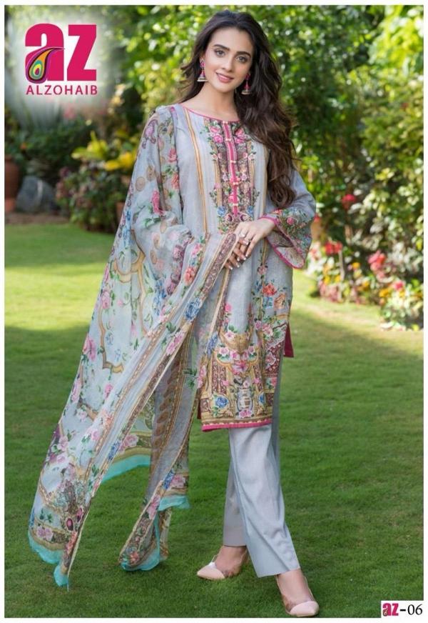 Alzohaib Zoohra Vol-1- Kurti Pant With Dupatta